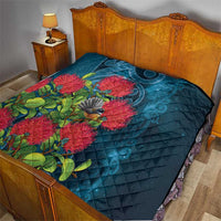 New Zealand Matariki Piwakawaka Quilt Maori Koru With Pohutukawa Flowers