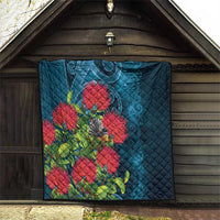 New Zealand Matariki Piwakawaka Quilt Maori Koru With Pohutukawa Flowers