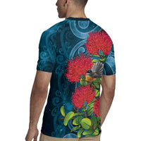 New Zealand Matariki Piwakawaka Rugby Jersey Maori Koru With Pohutukawa Flowers