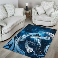New Zealand Matariki Area Rug Pigeon Kereru Maori Fern Art