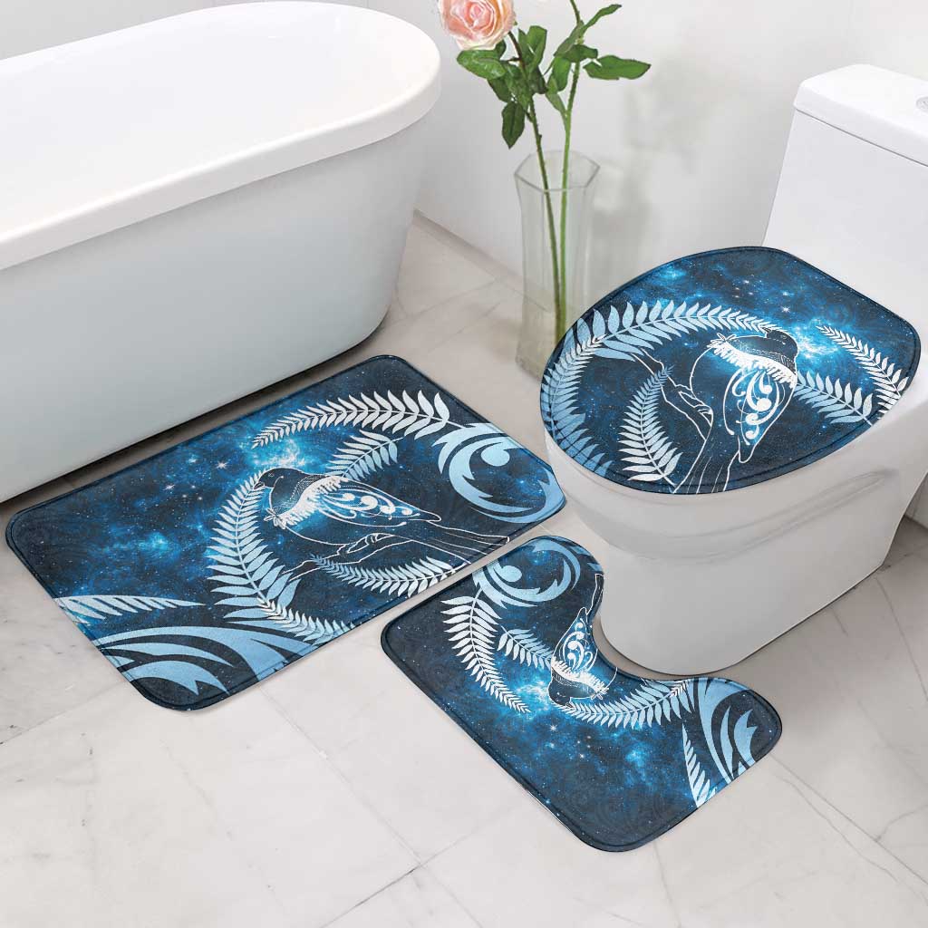 New Zealand Matariki Bathroom Set Pigeon Kereru Maori Fern Art