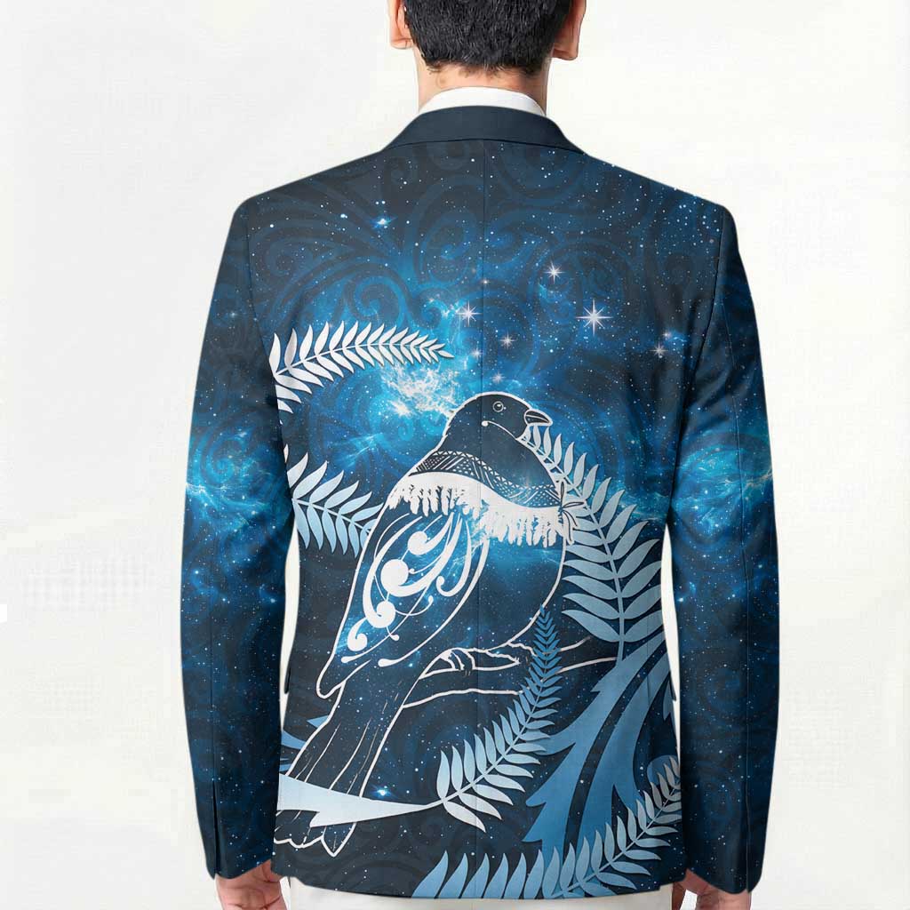 New Zealand Matariki Blazer Pigeon Kereru Maori Fern Art