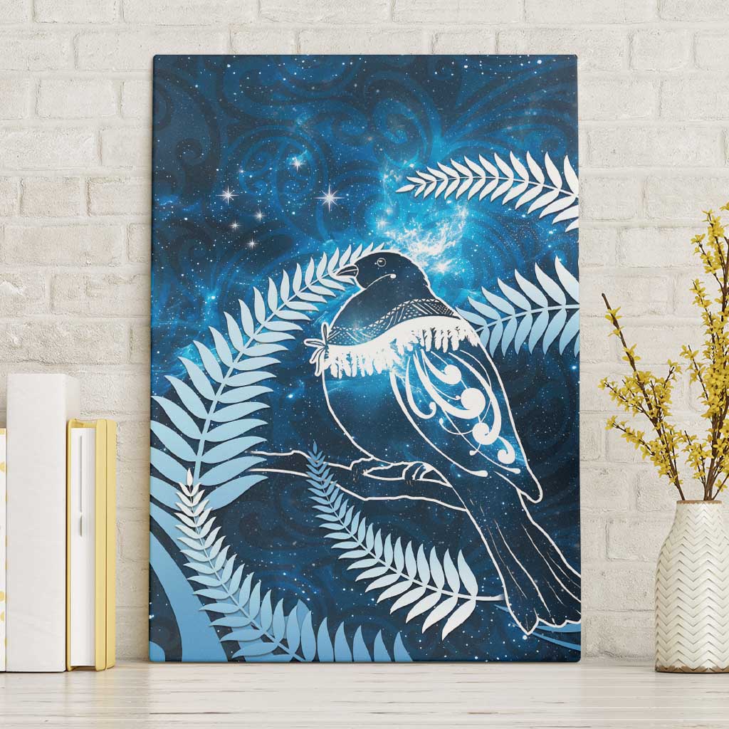 New Zealand Matariki Canvas Wall Art Pigeon Kereru Maori Fern Art