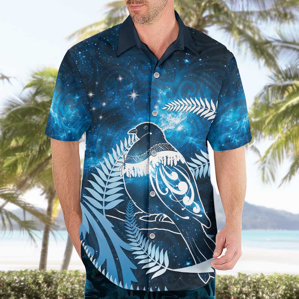 New Zealand Matariki Hawaiian Shirt Pigeon Kereru Maori Fern Art LT05 - Polynesian Pride