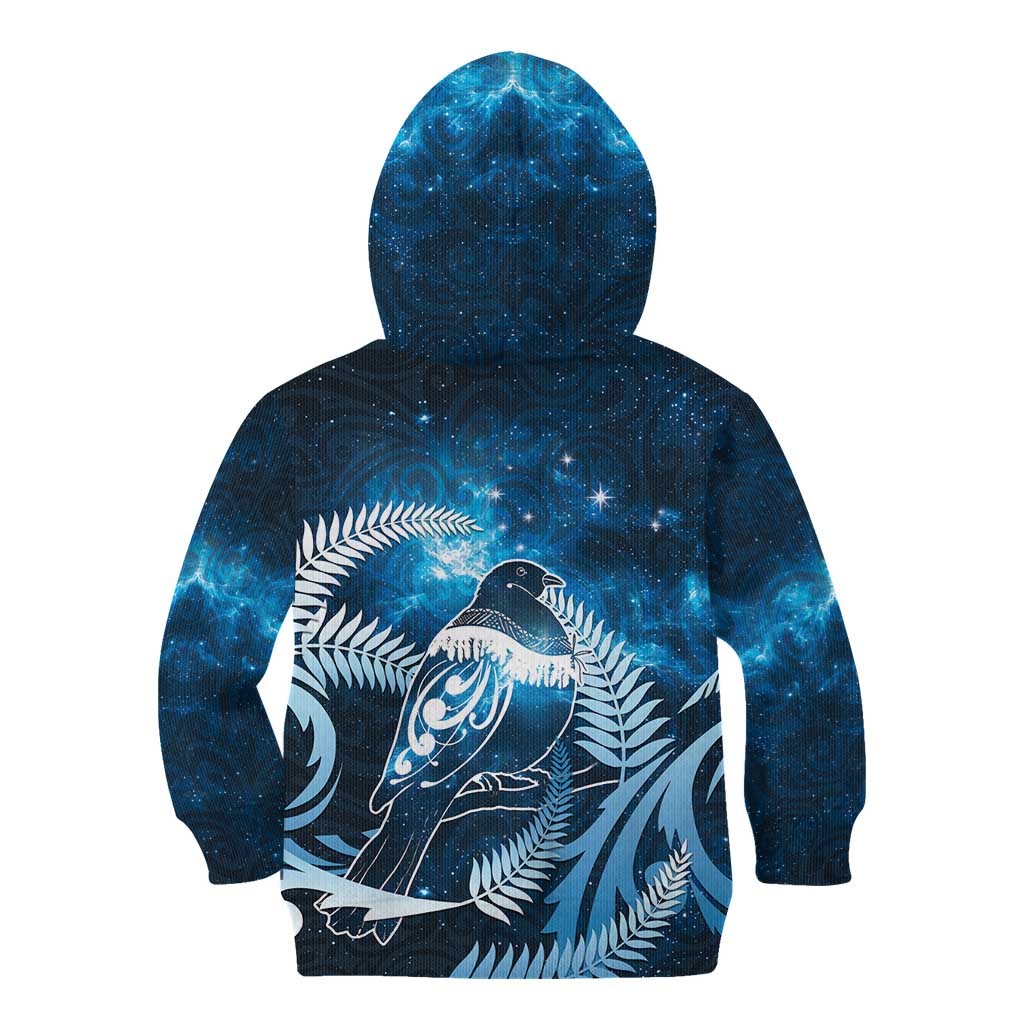 New Zealand Matariki Kid Hoodie Pigeon Kereru Maori Fern Art LT05 - Polynesian Pride