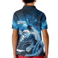 New Zealand Matariki Kid Polo Shirt Pigeon Kereru Maori Fern Art LT05 - Polynesian Pride