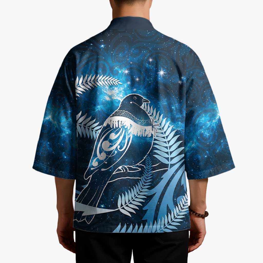 New Zealand Matariki Kimono Pigeon Kereru Maori Fern Art