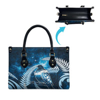 New Zealand Matariki Leather Bag Pigeon Kereru Maori Fern Art