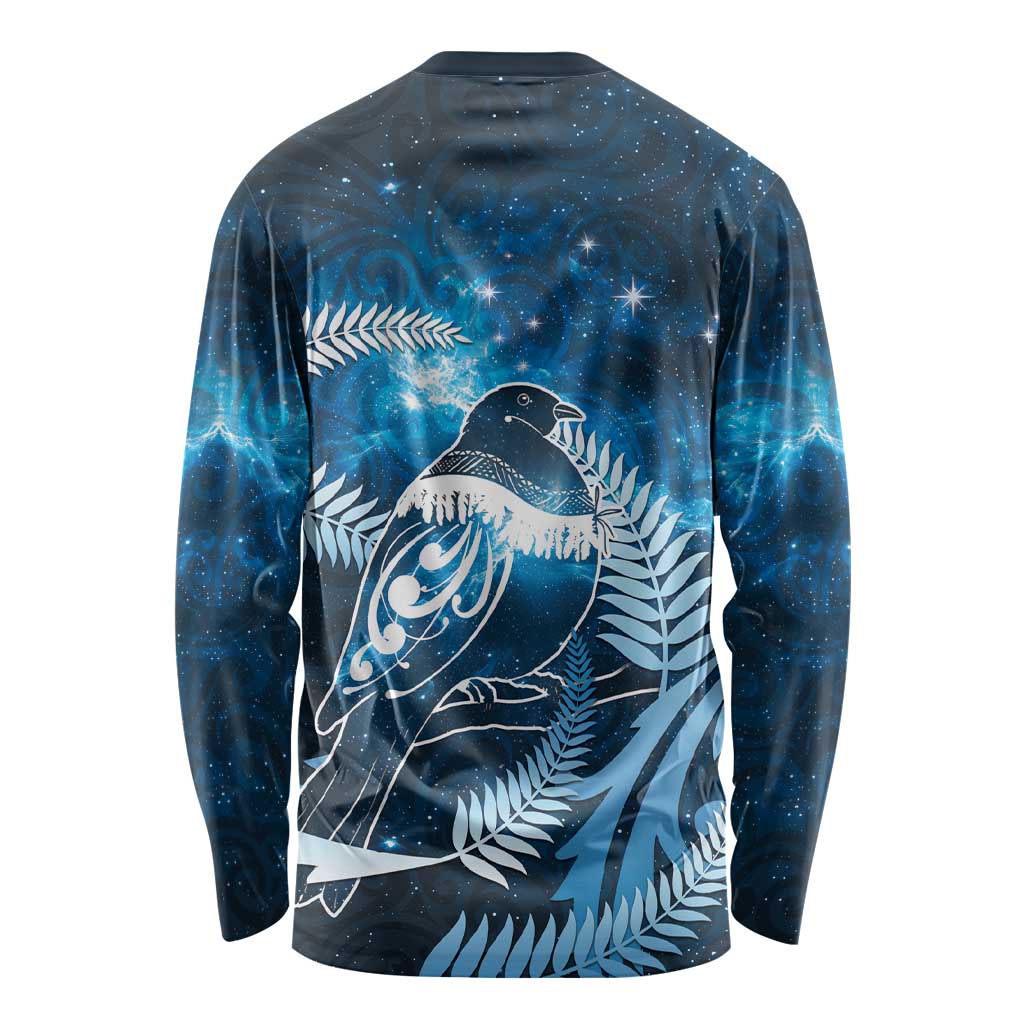 New Zealand Matariki Long Sleeve Shirt Pigeon Kereru Maori Fern Art LT05 - Polynesian Pride