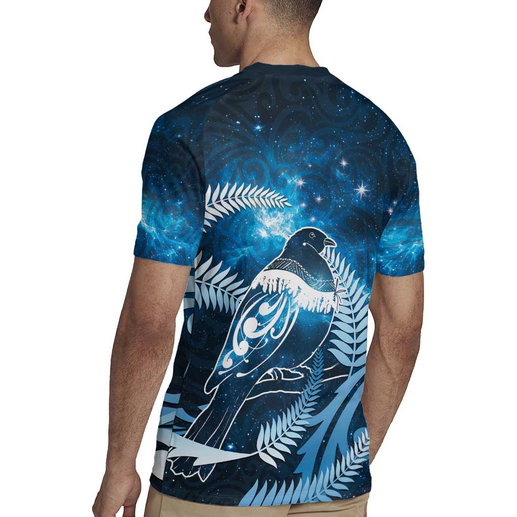 New Zealand Matariki Rugby Jersey Pigeon Kereru Maori Fern Art