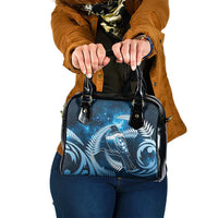 New Zealand Matariki Shoulder Handbag Pigeon Kereru Maori Fern Art