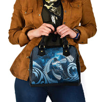 New Zealand Matariki Shoulder Handbag Pigeon Kereru Maori Fern Art