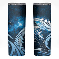 New Zealand Matariki Skinny Tumbler Pigeon Kereru Maori Fern Art LT05 Blue - Polynesian Pride