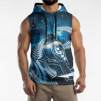 New Zealand Matariki Sleeveless Hoodie Pigeon Kereru Maori Fern Art LT05 - Polynesian Pride