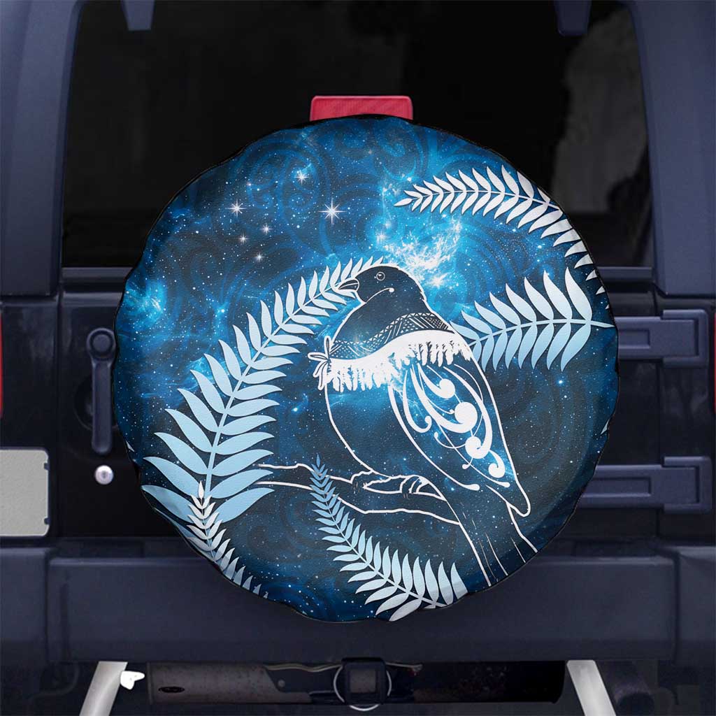 New Zealand Matariki Spare Tire Cover Pigeon Kereru Maori Fern Art