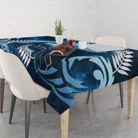 New Zealand Matariki Tablecloth Pigeon Kereru Maori Fern Art
