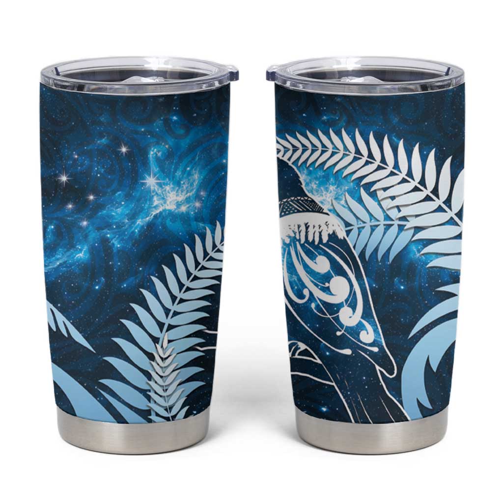 New Zealand Matariki Tumbler Cup Pigeon Kereru Maori Fern Art LT05 Blue - Polynesian Pride