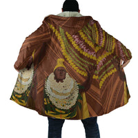 Hawaii King Kamehameha Cloak Hawaiian Kakau Pattern With Leis