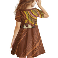 Hawaii King Kamehameha Family Matching Off Shoulder Short Dress and Hawaiian Shirt Hawaiian Kakau Pattern With Leis LT05 - Polynesian Pride