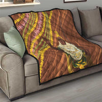 Hawaii King Kamehameha Quilt Hawaiian Kakau Pattern With Leis