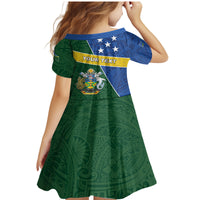 Personalised Solomon Islands Independence Day Family Matching Mermaid Dress and Hawaiian Shirt With Coat Of Arms LT05 - Polynesian Pride