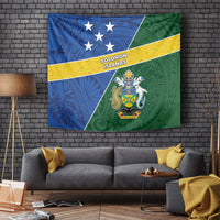 Solomon Islands Independence Day Tapestry With Coat Of Arms
