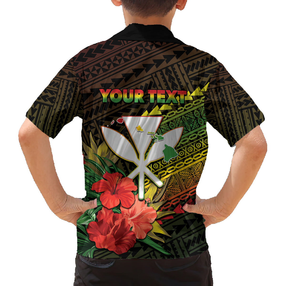 Personalized Hawaii Born and Raised Family Matching Long Sleeve Bodycon Dress and Hawaiian Shirt Kanaka Maoli Flag Day LT05 - Polynesian Pride