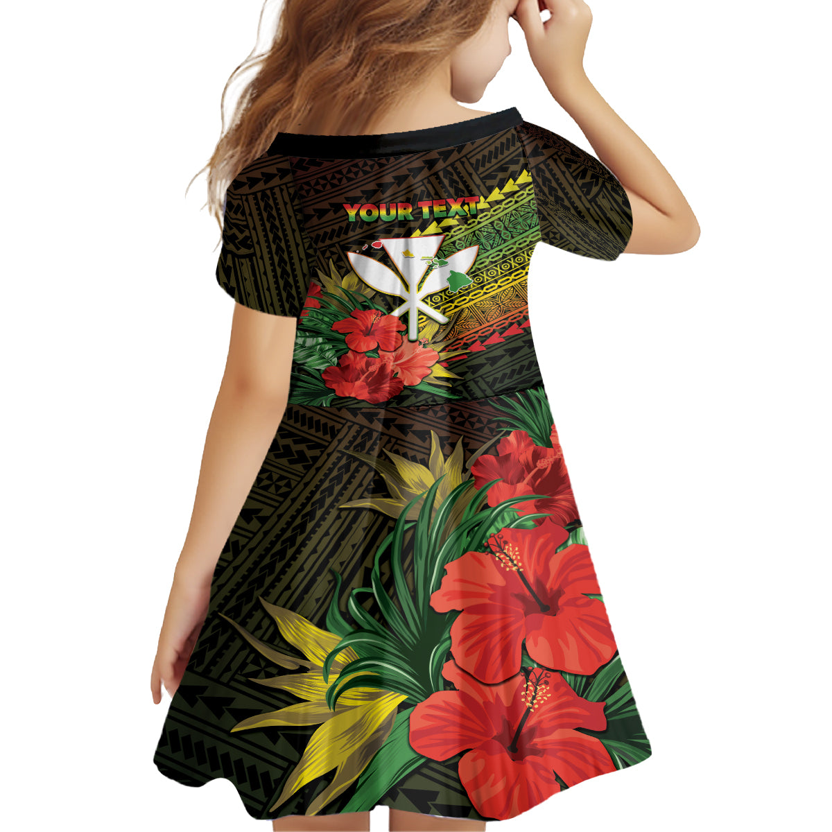 Personalized Hawaii Born and Raised Family Matching Long Sleeve Bodycon Dress and Hawaiian Shirt Kanaka Maoli Flag Day LT05 - Polynesian Pride