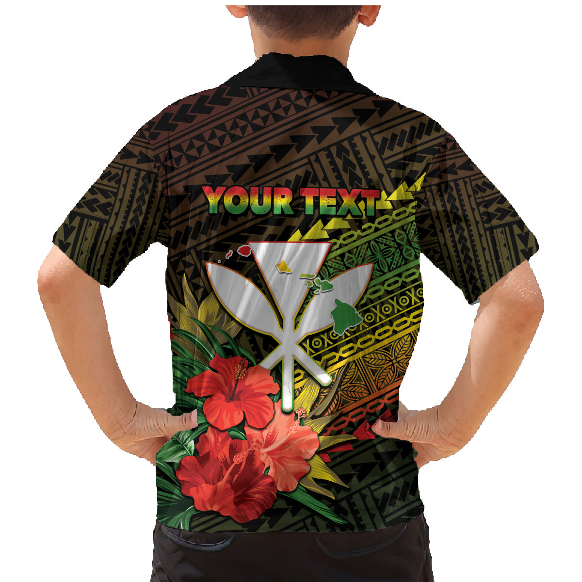Personalized Hawaii Born and Raised Family Matching Mermaid Dress and Hawaiian Shirt Kanaka Maoli Flag Day LT05 - Polynesian Pride