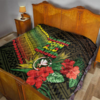 Hawaii Born and Raised Quilt Kanaka Maoli Flag Day