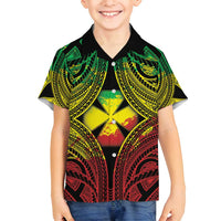 Personalised Wallis and Futuna Territory Day Family Matching Tank Maxi Dress and Hawaiian Shirt Polynesian Pattern Simple Style