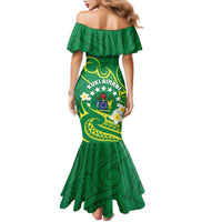 Cook Islands Happy Constitution Day Family Matching Mermaid Dress and Hawaiian Shirt Pattern Tribal Art LT05 - Polynesian Pride
