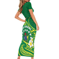 Cook Islands Happy Constitution Day Family Matching Short Sleeve Bodycon Dress and Hawaiian Shirt Pattern Tribal Art LT05 - Polynesian Pride