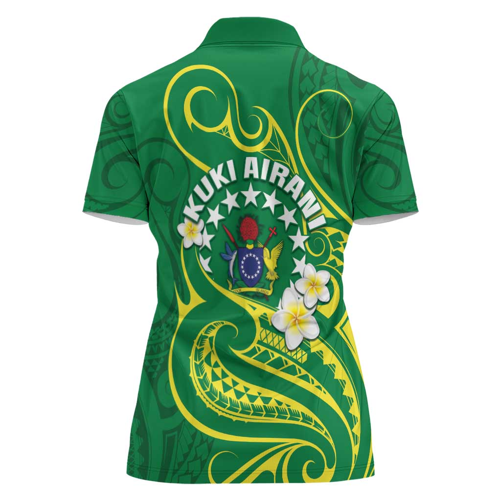 Cook Islands Happy Constitution Day Women Polo Shirt Pattern Tribal Art