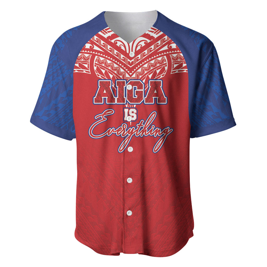 Aiga Samoa Baseball Jersey Aiga Is Everything LT05 Red - Polynesian Pride