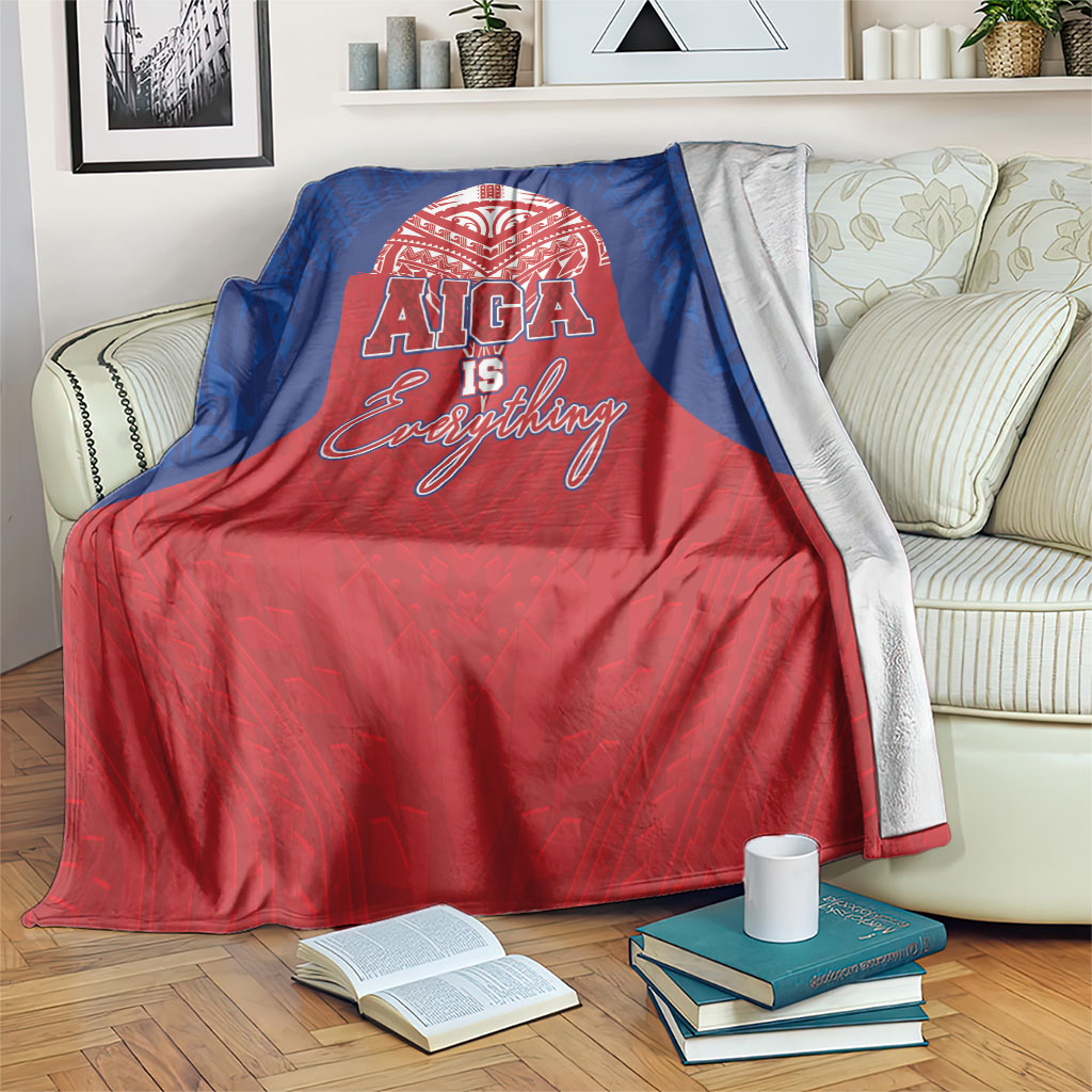 Aiga Samoa Blanket Aiga Is Everything LT05 Red - Polynesian Pride