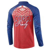 Aiga Samoa Button Sweatshirt Aiga Is Everything LT05 - Polynesian Pride