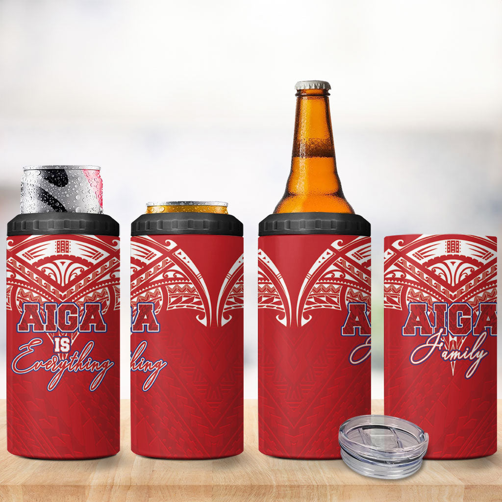 Aiga Samoa 4 in 1 Can Cooler Tumbler Aiga Is Everything LT05 - Polynesian Pride
