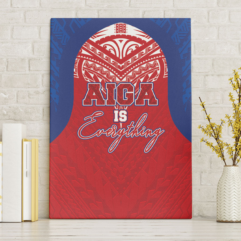 Aiga Samoa Canvas Wall Art Aiga Is Everything LT05 Without Frame Red - Polynesian Pride