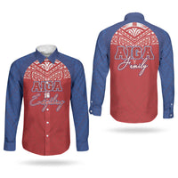 Aiga Samoa Couples Matching Summer Maxi Dress and Long Sleeve Button Shirt Aiga Is Everything LT05 - Polynesian Pride