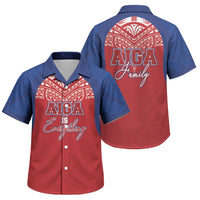 Aiga Samoa Family Matching Off Shoulder Short Dress and Hawaiian Shirt Aiga Is Everything LT05 Son's Shirt Red - Polynesian Pride