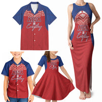 Aiga Samoa Family Matching Tank Maxi Dress and Hawaiian Shirt Aiga Is Everything LT05 - Polynesian Pride