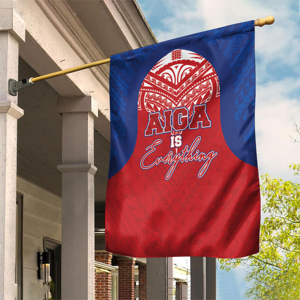 Aiga Samoa Garden Flag Aiga Is Everything LT05 House Flag Red - Polynesian Pride