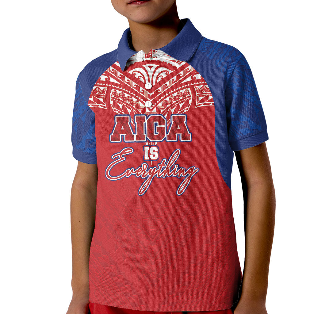 Aiga Samoa Kid Polo Shirt Aiga Is Everything LT05 Kid Red - Polynesian Pride