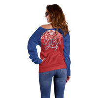 Aiga Samoa Off Shoulder Sweater Aiga Is Everything LT05 - Polynesian Pride