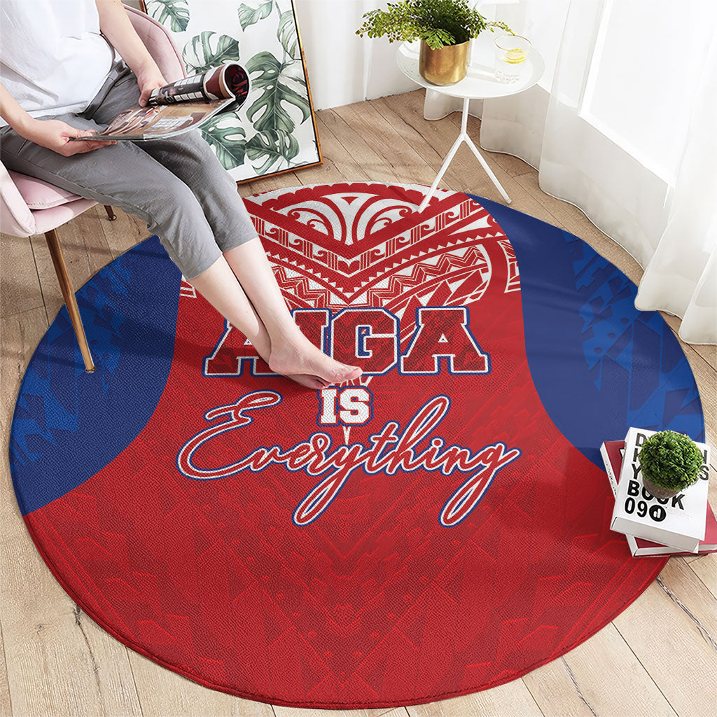 Aiga Samoa Round Carpet Aiga Is Everything LT05 - Polynesian Pride