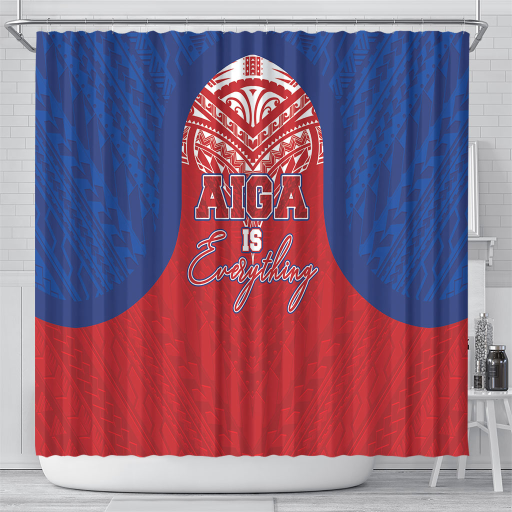 Aiga Samoa Shower Curtain Aiga Is Everything LT05 - Polynesian Pride