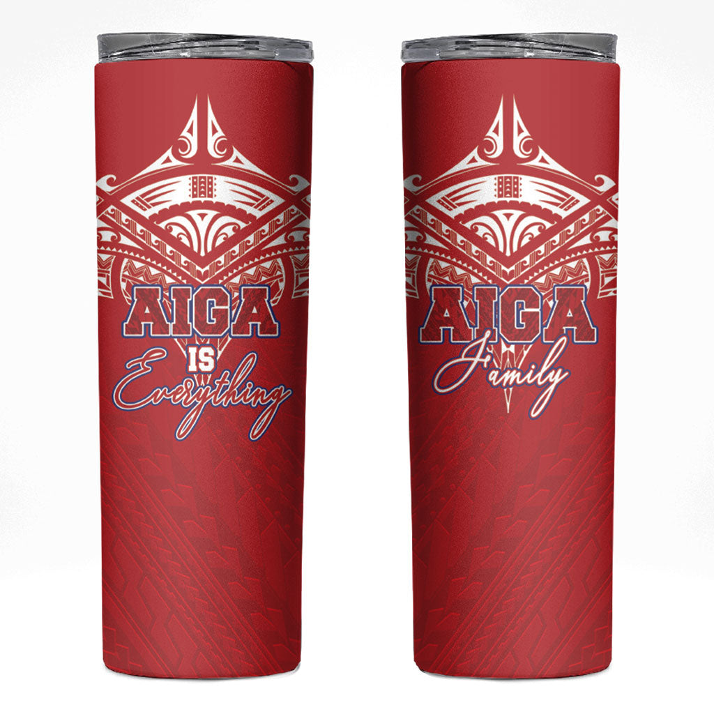Aiga Samoa Skinny Tumbler Aiga Is Everything LT05 Red - Polynesian Pride