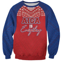 Aiga Samoa Sweatshirt Aiga Is Everything LT05 Unisex Red - Polynesian Pride