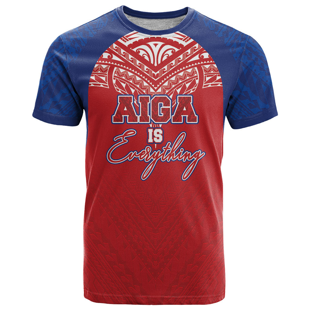 Aiga Samoa T Shirt Aiga Is Everything LT05 Red - Polynesian Pride
